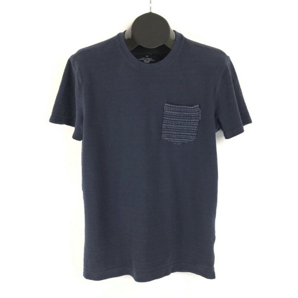 Armani Exchange Pocket T-Shirt Men's XL Blue Crew Neck Short Sleeve 100% Cotton